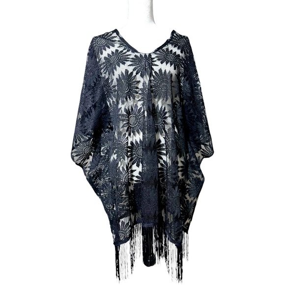 Incredible Stevie Nicks cover-up shawl fringe - Picture 1 of 5